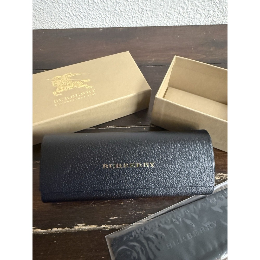 Lot Of 10 Burberry Eyeglass Sunglasses Cases New With Box And Cloth Black - Picture 2 of 5